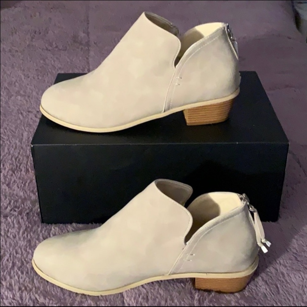 Faux Suede High Heel Ankle Boots